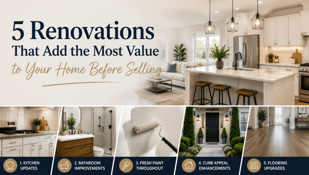 5 Renovations That Add the Most Value to Your Home Before Selling